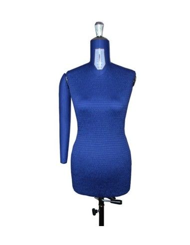 The adjustable female mannequin includes removable arm and belly cup